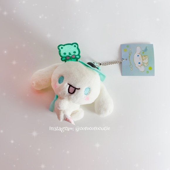 🧡 SOLD 🧡 Sanrio Cinnamoroll Mint Hat and Bear Plushie Keychain New - Picture 3 of 3